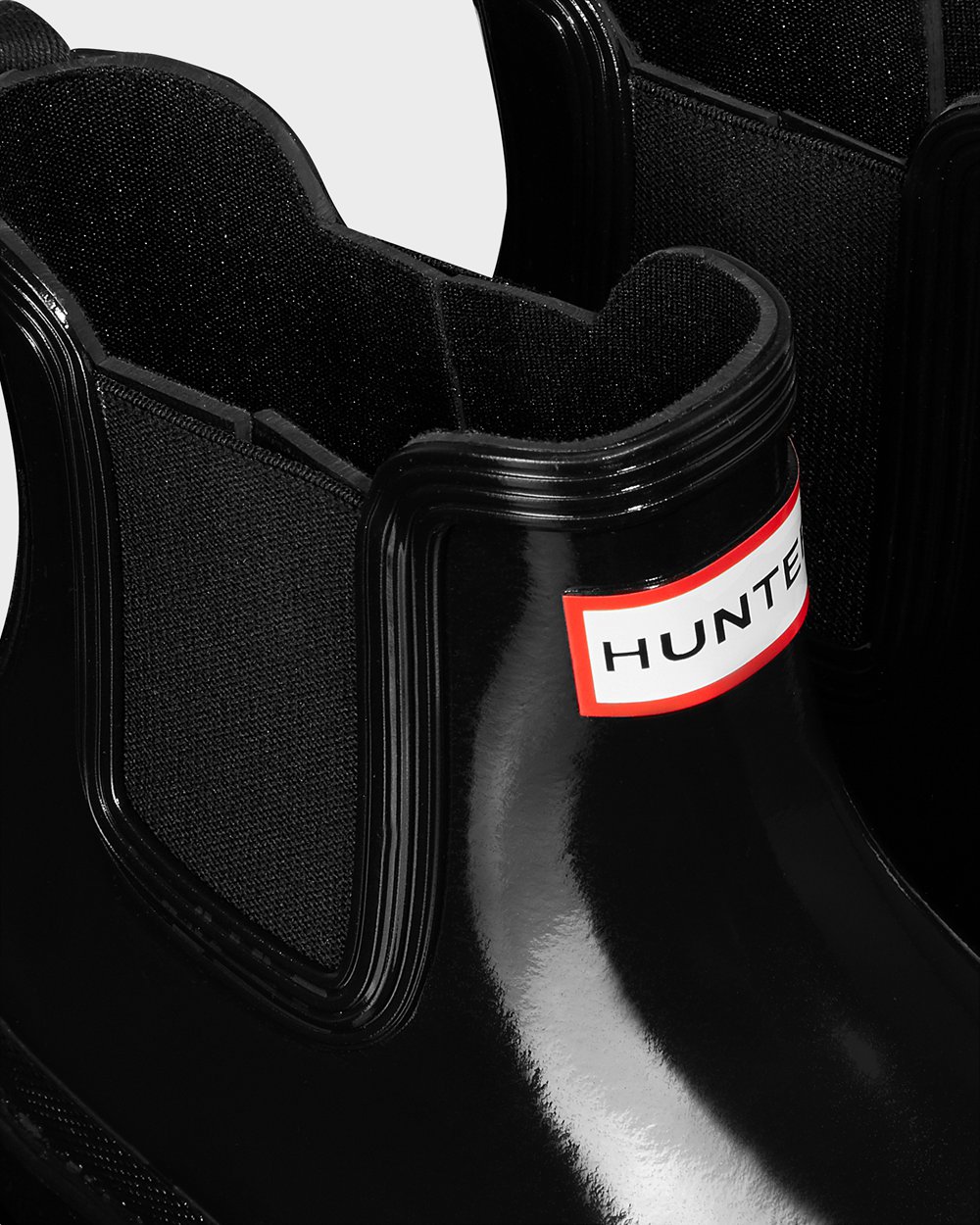 Womens Chelsea Boots - Hunter Original Gloss (63FVEPAUY) - Black